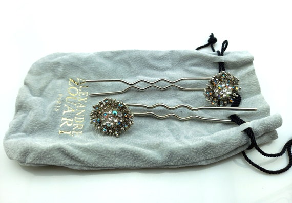 Alexandre Zouari Vintage Handmade 10cm Hair Pins X2  display picture 3