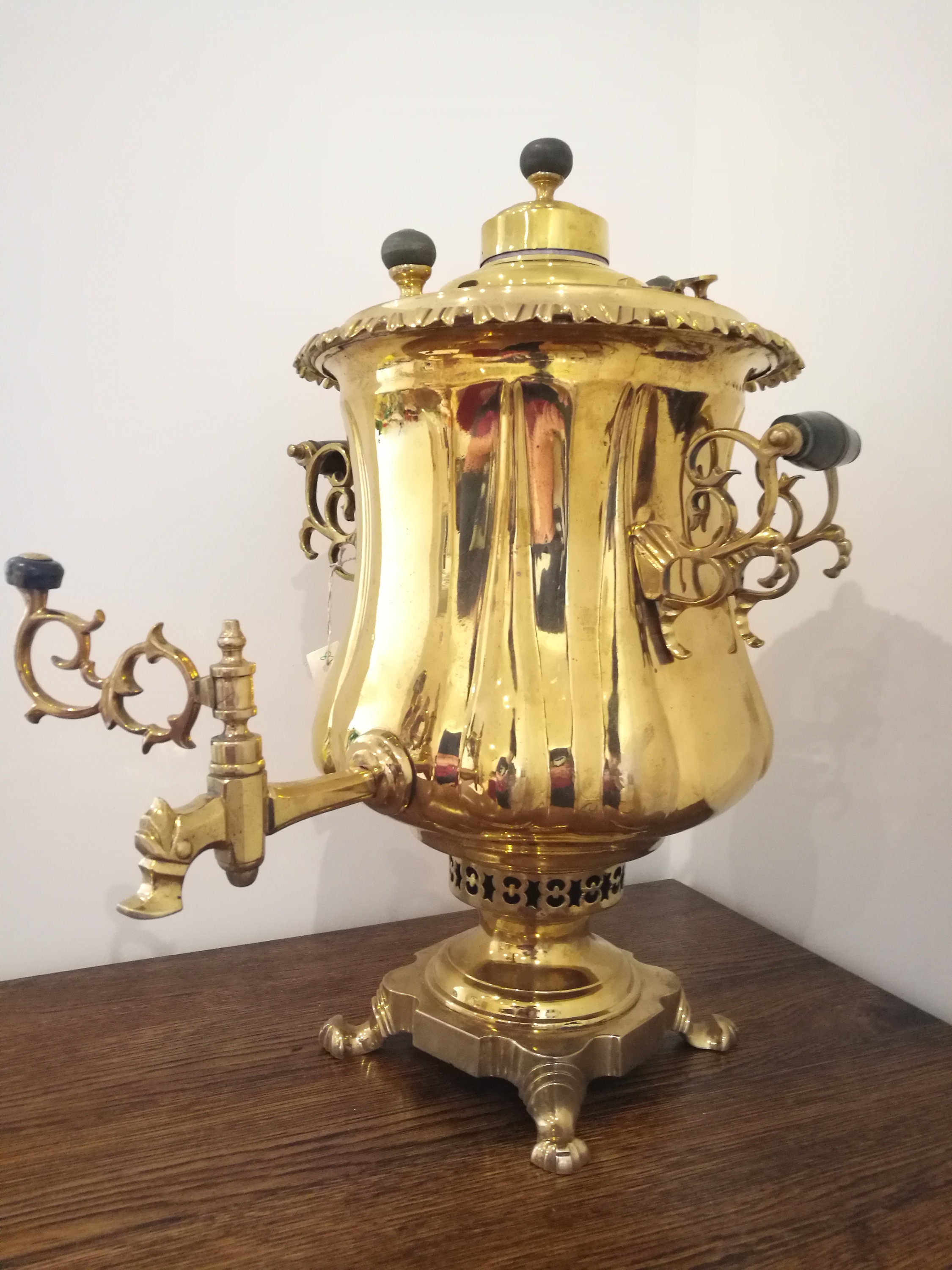 Buy Rare Shape Russian Antique Brass Samovar Tula Second Half 19 Century by  Vorontzov Online in India 