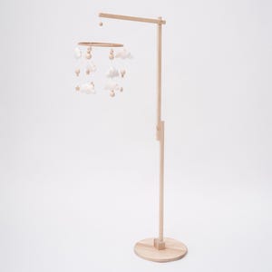 Floor Mobile Stand | Wooden Baby Mobile Holder | Adjustable Mobile Stand | Nursery Mobile Stand | Freestanding Mobile Arm