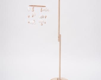 Floor Mobile Stand | Wooden Baby Mobile Holder | Adjustable Mobile Stand | Nursery Mobile Stand | Freestanding Mobile Arm