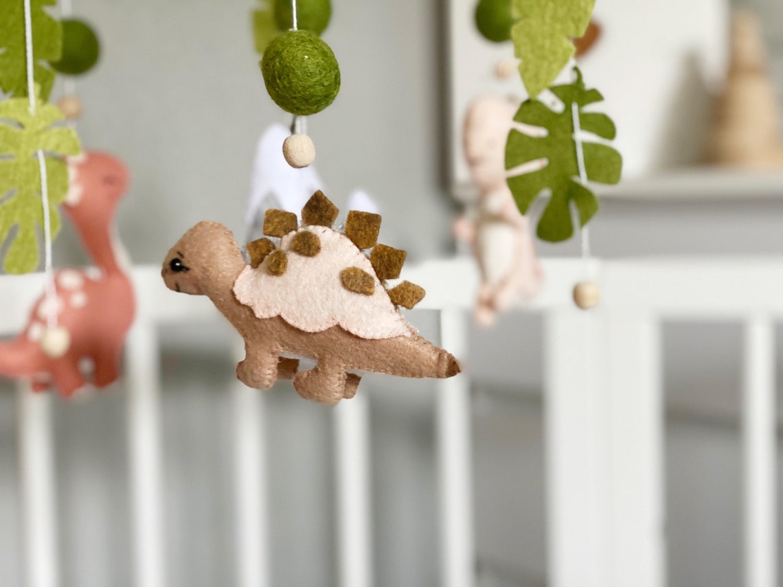 Dinosaur Baby Mobile Woodland Baby Mobile Woodland Nursery Etsy