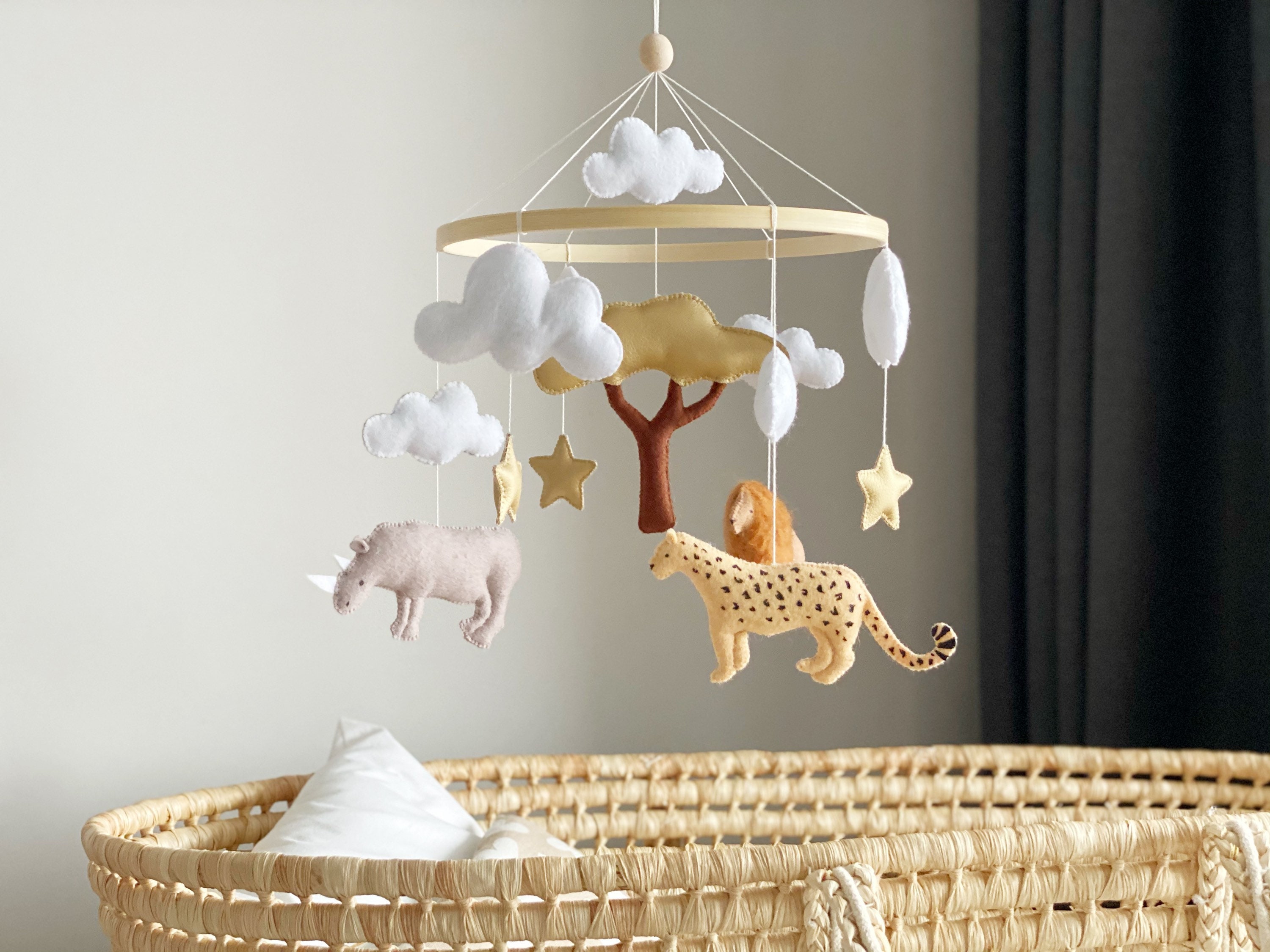 Safari Baby mobile Baby mobile neutrale Tiere Afrika Etsy