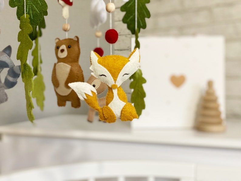 Baby mobile boy Woodland baby mobile Nursery mobile -woodland animals Crib baby mobile Baby mobile girl Baby mobile