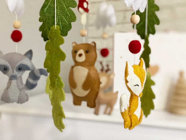 Baby mobile boy Woodland baby mobile Nursery mobile -woodland animals Crib baby mobile Baby mobile girl Baby mobile