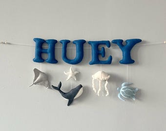 Personalisierte Filzgirlande für Mädchen und Jungen, Baby Mädchen Girlande