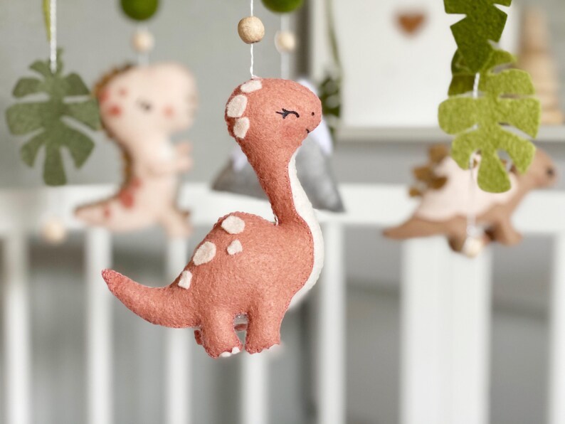 Dinosaur Baby Mobile Woodland Baby Mobile Woodland Nursery Etsy
