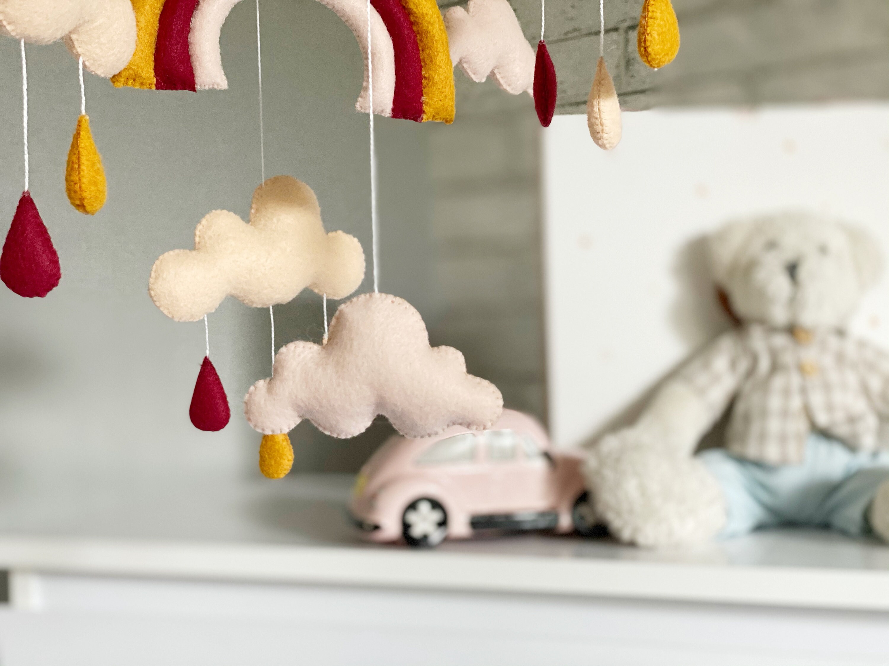 Baby mobile girl boho baby mobile rainbow mobile nursery Etsy