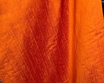 Burnt Orange Silk Dupioni- 54" Wide (817)