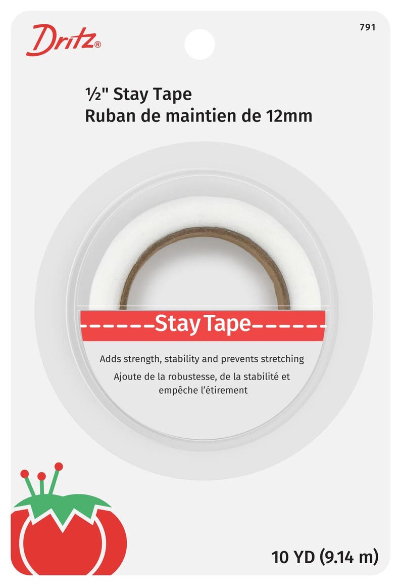 Stay Tape- 1/2” Wide- Stabilizing Waistlines, Necklines, Shoulder Seams, Lapels- 10 Yds image 3