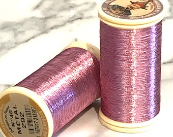 Sajou No. 292- PINK Metallic Thread- Fil au Chinois