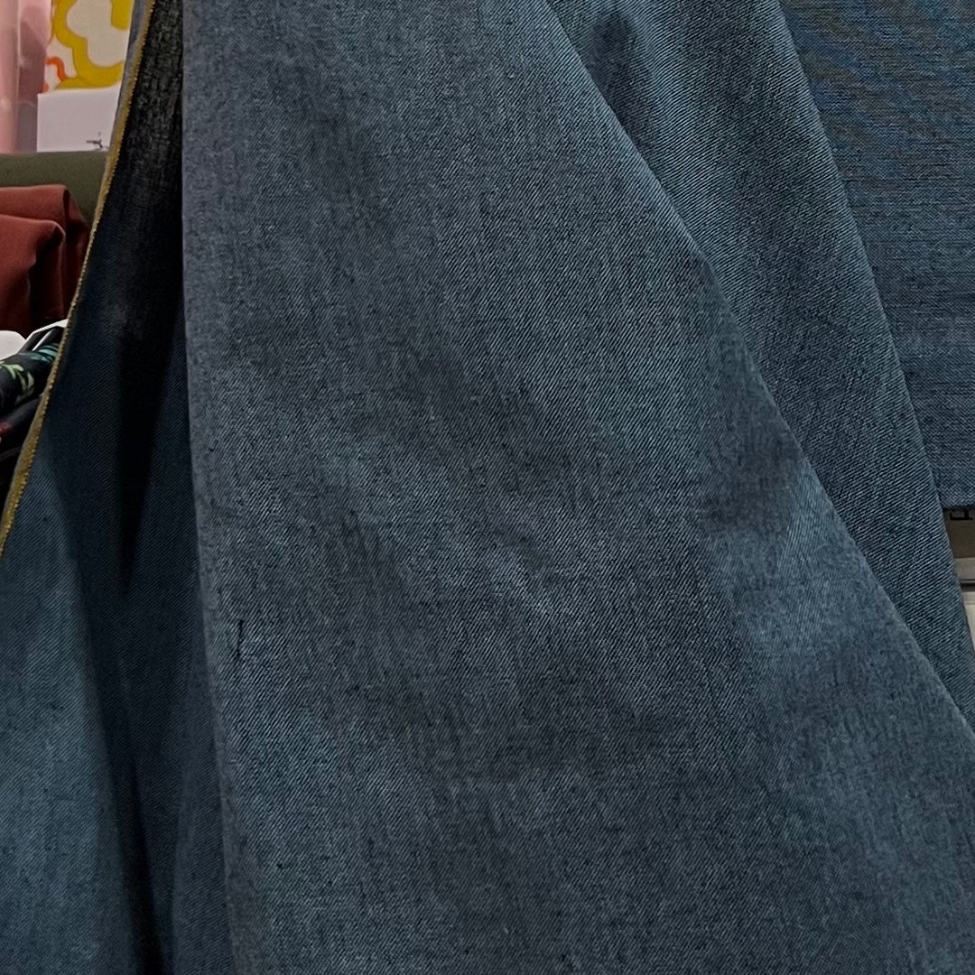 Cotton Bamboo Blend Fabric Fableism Everyday Chambray Nocturne stardust