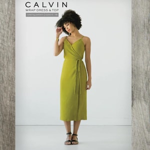Calvin Wrap Dress &Top- True Bias Paper Pattern- Sizes 0-18