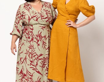 Millicent Wrap Dress- Style Arc Paper Pattern- Sizes 4-16, 10-22