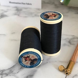 Sajou- No. 180- Black GLOVING THREAD- Fil a gant au Chinois- Spool (150m) or Cone (1000m)