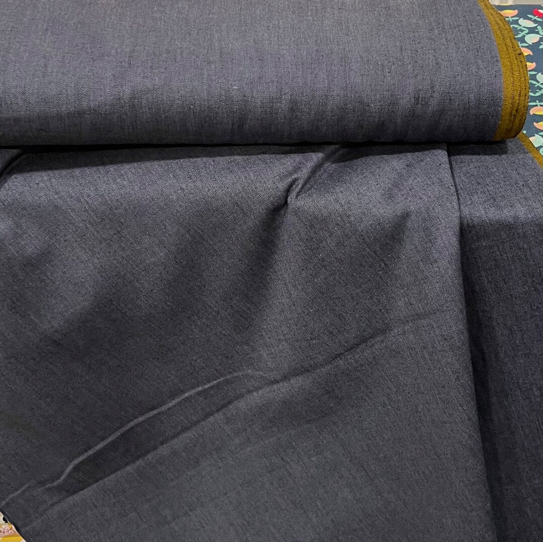 Cotton Bamboo Blend Fabric Fableism Everyday Chambray Nocturne galaxy