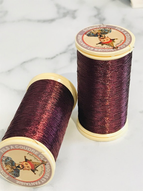 SOUSOU 唐胴衣 Sajou No. 255- Burgundy Metallic Thread- Fil Au Chinois - Etsy