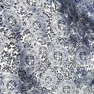 Ming Blue Design Silk Charmeuse (319)