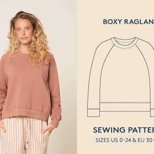 Boxy Raglan Sweater - Wardrobe By Me- Paper Pattern- Sizes 0-24