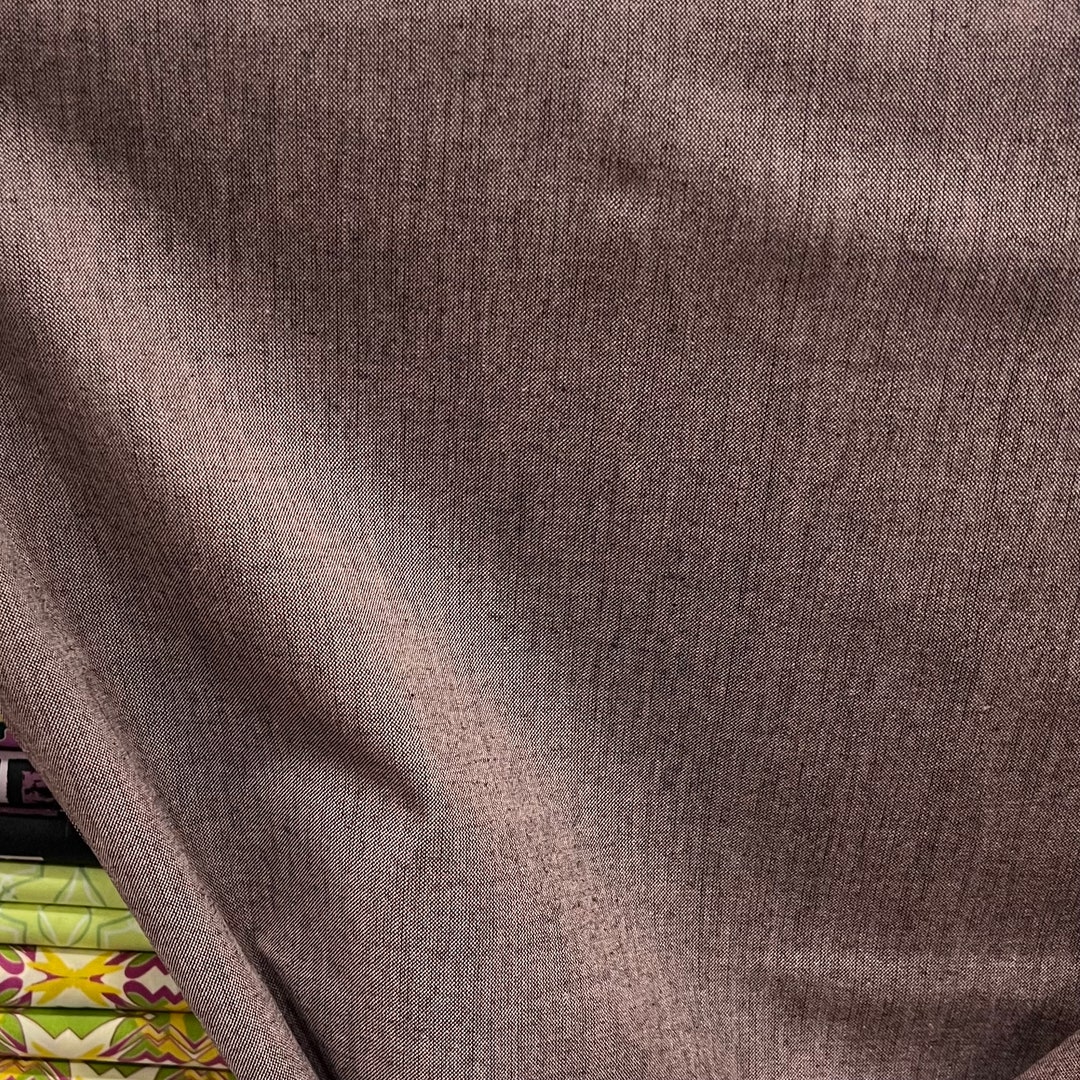 Cotton Bamboo Blend Fabric Fableism Everyday Chambray Nocturne flint