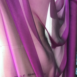 Bright Wine/ Purple Iridescent Pure Silk Chiffon 54&quot; Wide