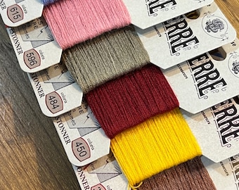 Laine-Saint-Pierre Wool Blend- Floss Box- 12 Vintage Colors- Assort #1