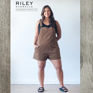 Riley Overalls- True Bias Paper Pattern- Sizes 0-18, 14-32