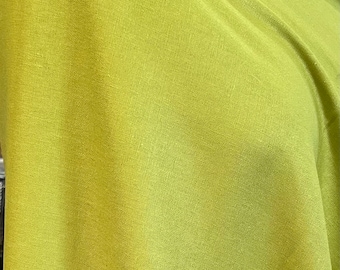 Chartreuse Green "Pear" Brussels Washer Linen- Rayon Blend Fabric- 52" Wide