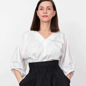 V-Neck Cuff Top Paper Pattern- The Assembly Line- TAL- Sizes XS-L, XL-3XL