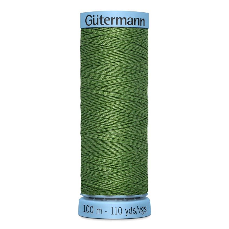 Shades of Green Silk Thread Assorted 10 Color Art Silk Thread, Art