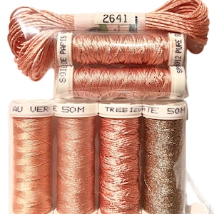 Au Ver A Soie & Accentuate- Ensembles de Soie -  Apricot