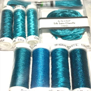 Au Ver A Soie & Accentuate- Ensembles de Soie -  Caribbean Blue