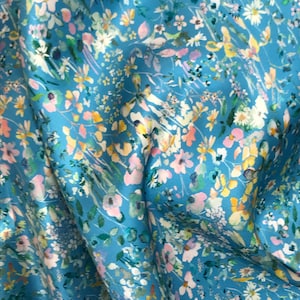 Liberty Felda (B) Light Blue Belgravia Silk Satin- 54” Wide