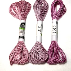 Au Ver A Soie- Soie d&#39;Alger- 3 Skeins- Light Purple/ Pensee- 5M