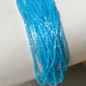 Satin Sky Blue 2 Cut Beads- 11* (2192)