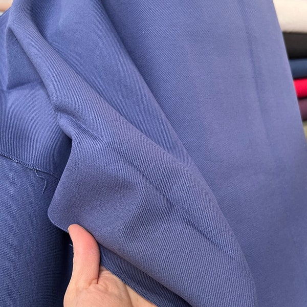 Blue "Cobalt" Cotton Gabardine/ Twill Weave- Atelier Brunette France