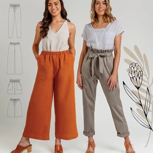 Opal Pants & Shorts Pattern- Megan Nielsen- Sizes 0-20