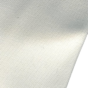May include: Close-up of a white fabric with a subtle woven texture. The fabric is smooth and appears to be lightweight.