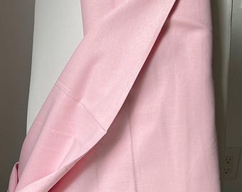 "Rosa Essex Leinen ""Blossom"" - Baumwollmischung Stoff- 110 cm Breit