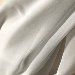 Off White Chiffon Silver Sequins Fabric by the Yard bridal Wedding Decor  Elagant 