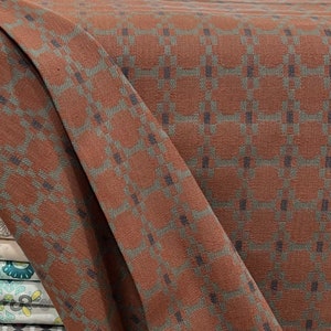 Beautiful Woven Cotton Fabric- &quot;Native Nectar in Red Grove&quot;- Monarch Grove- Fableism