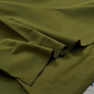 Green “Ivy Green” LIGHT Cotton Gabardine/ Twill Weave- Atelier Brunette France