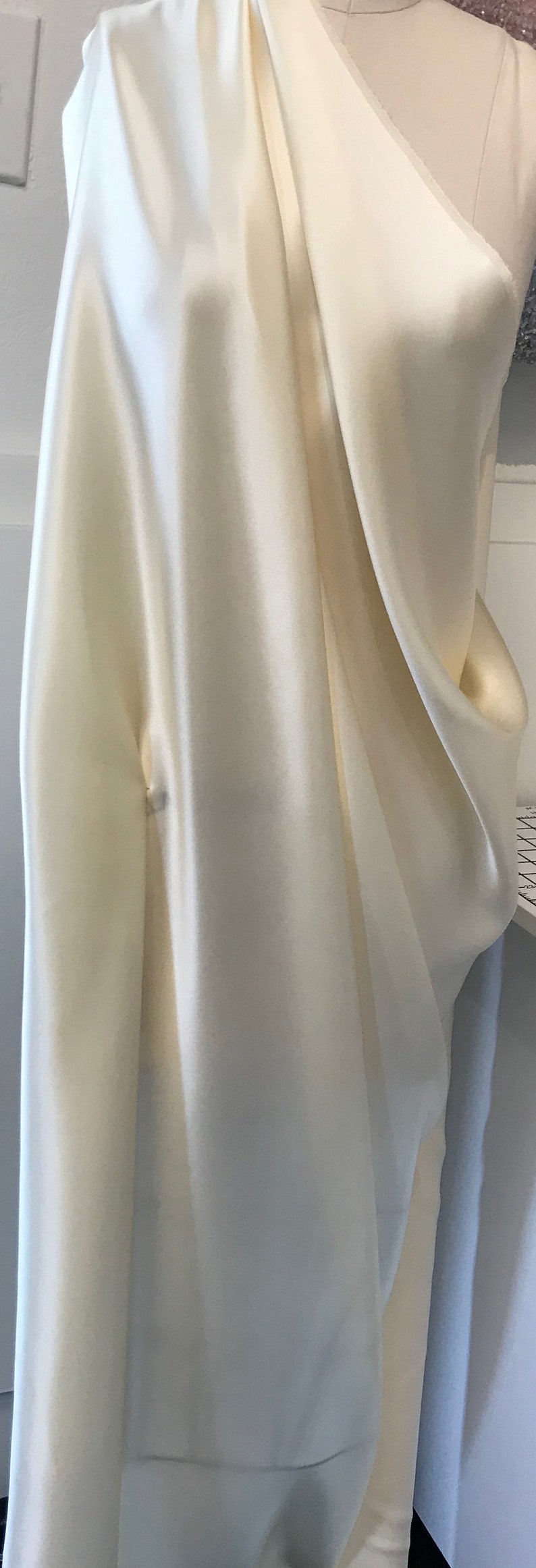 Cream Pure Silk Charmeuse Fabric 18.5 MM 45 Wide - Etsy
