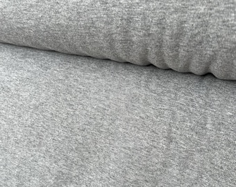 Solid Medium “Heather Charcoal” Gray Organic Cotton Interlock Knit- 60” Wide- Cloud9 Fabrics