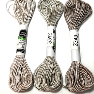 Au Ver A Soie- Soie d&#39;Alger- 3 Skeins- Medium Gray/ Gris Fer- 5M