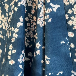 Nani IRO- "Lei Nani"- Cotton Silk Twill- Blue & White- Designer Naomi Ito