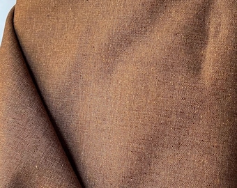 Essex Yarn Dyed Linen- Cotton Blend- “Cinnamon” Warm Brown