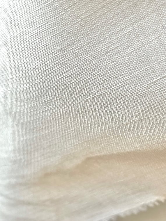 Natural White Silk and Linen Blend Fabric 45 Wide 