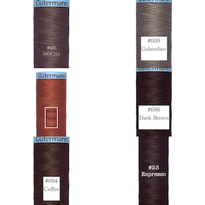 Gutermann Silk Thread 100m/110y- Brown Shades- 30 WT- (1 SPOOL)