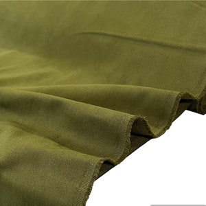 Green “Ivy Green&quot; Cotton Gabardine/ Twill Weave- Atelier Brunette France