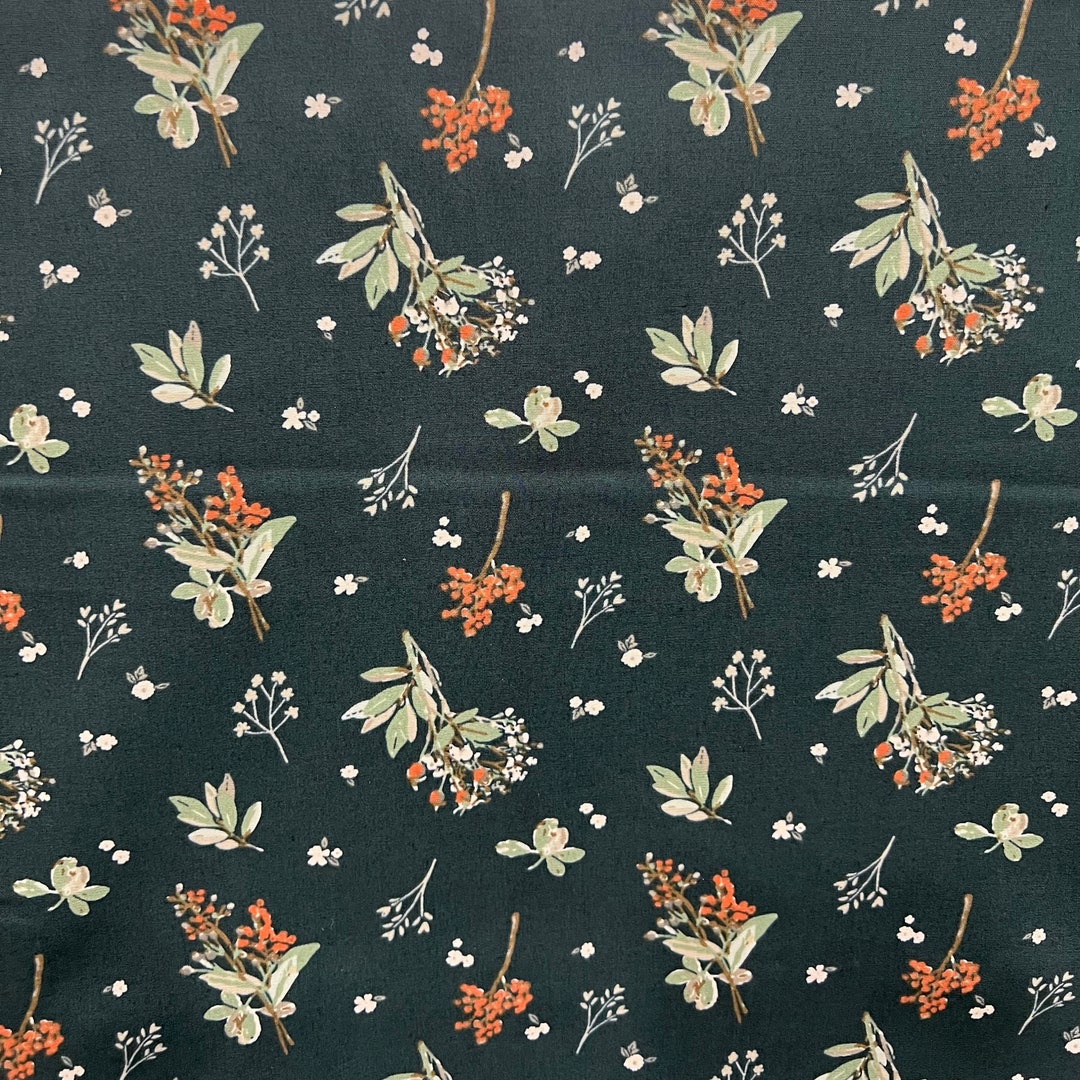 Green Leaf Elegance Fabric – Vibrant Nature-Inspired Print on Black Wax Fabric